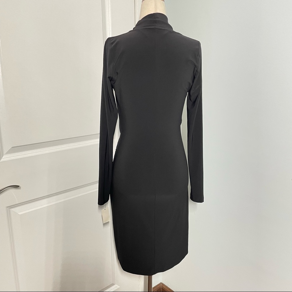 Norma Kamali Black Jersey Side Drape Dress size XS NWT - Picture 8 of 11